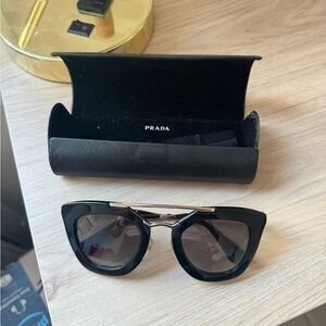 Prada Black and Gold Sunglasses